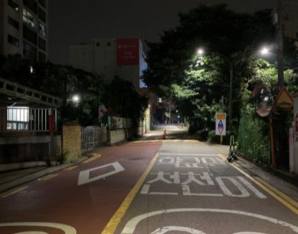 수지구 관내 LED등 모습
