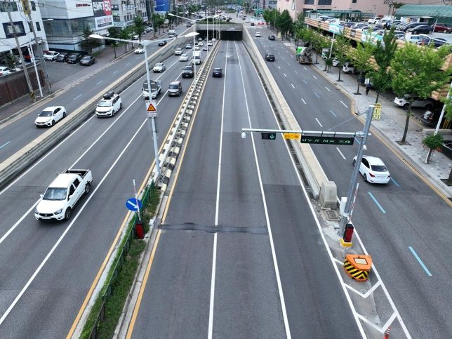 침수우려 지하차도 자동차단시설(상행선).