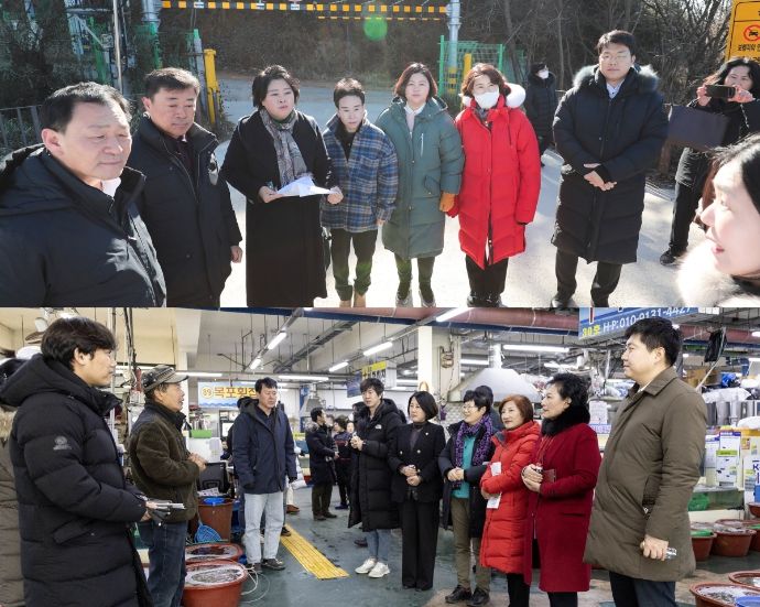 안산시의회 기획행정위원회와 문화복지위원회가 지난 30일 제286회 제2차 정례회 중 현장활동을 진행했다. 사진 위가 기획행정위원회, 아래가 문화복지위원회의 현장활동 모습.