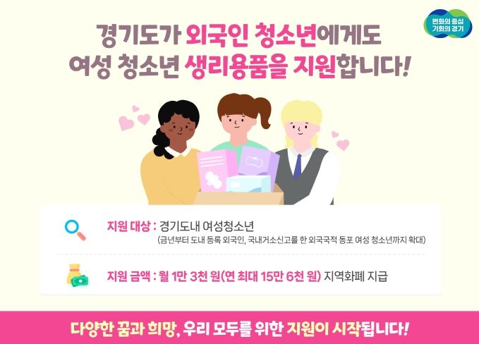 생리용품 지원확대