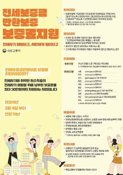 광주시, 전세금 반환보증료 전 연령으로 확대 지원