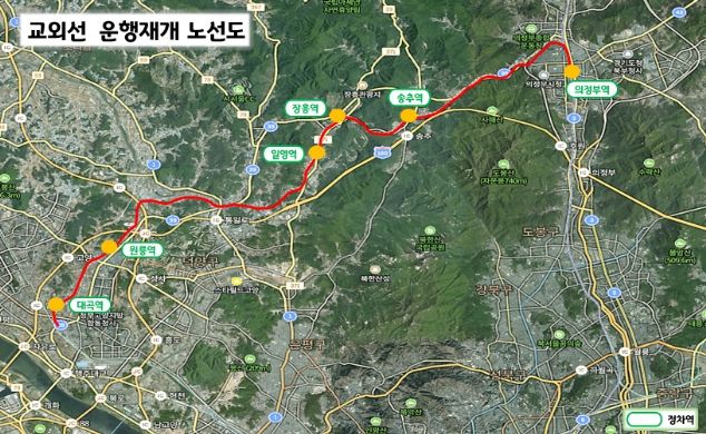 교외선 노선도