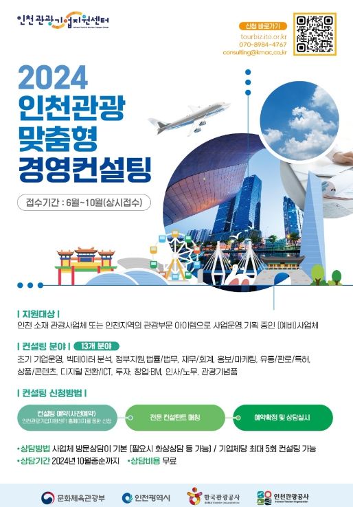 인천관광 맞춤형 경영컨설팅 사업 포스터