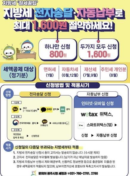 광주시, 지방세 전자 송달 및 자동이체 신청 홍보