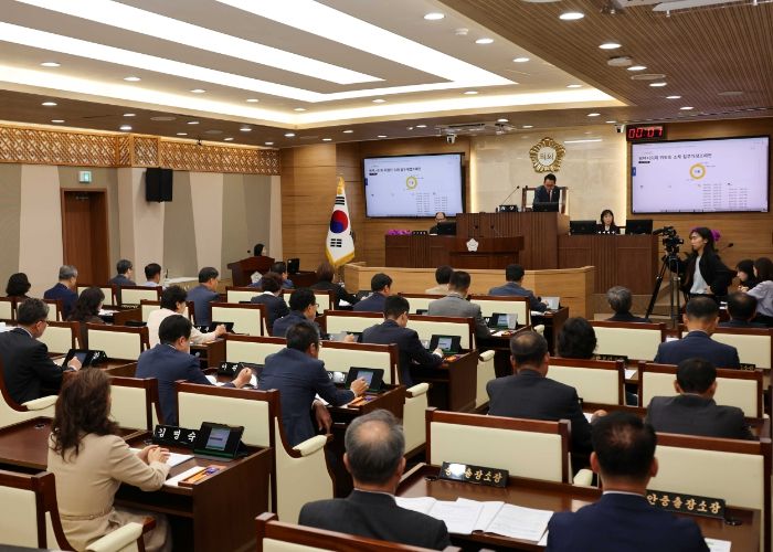 평택시의회 제252회 임시회 제2차 본회의 전경