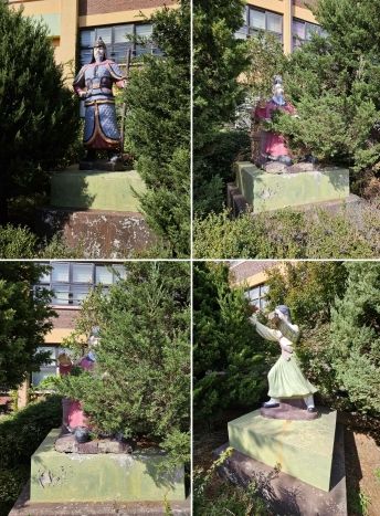 8일 시흥시 한 초등학교에 설치된 동상이 관리되지 않은채 방치되고 있다.