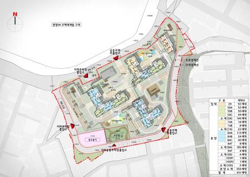 배치도(광명3동 가로주택정비사업)