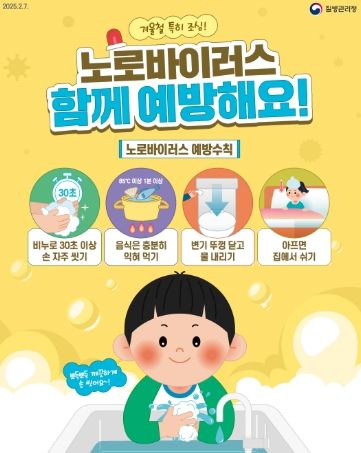 노로바이러스 예방수칙 안내문