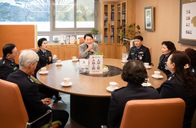 조성대 남양주시의회 의장, 남양주시새마을교통봉사대와 차담회 개최