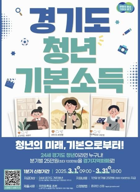 화성특례시, '2025년 1분기 청년기본소득' 접수