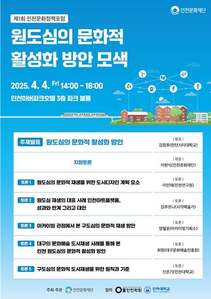 2025년 제1회 인천문화정책 포럼 개최