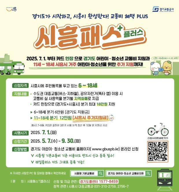 시흥패스 플러스 홍보물