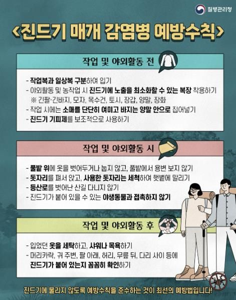진드기 매개 감염병 예방수칙