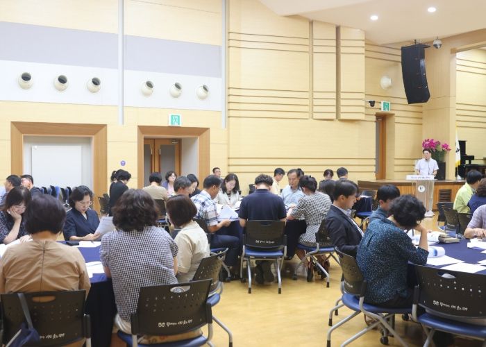 21일 오후 시청 대회의실에서 '국정과제 대응 회의'가 진행 중이다.