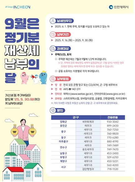 재산세 납부 관련 홍보물