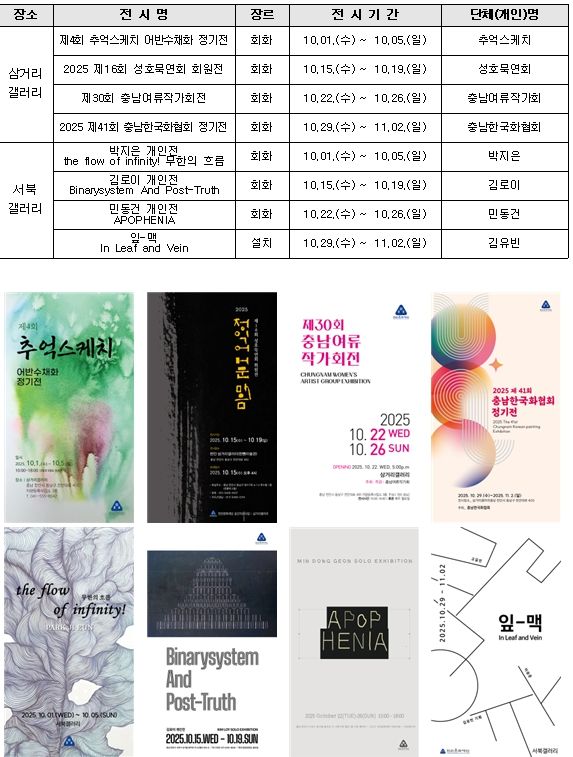 1. 천안문화재단 10월 한뼘 갤러리 공간지원사업 홍보문.