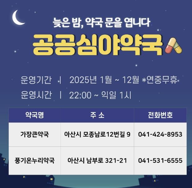 공공심야약국 안내 이미지