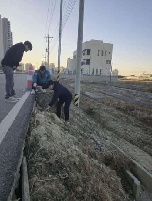 온양3동 주민숙원사업 대상지 관계자 입회 설명회 모습