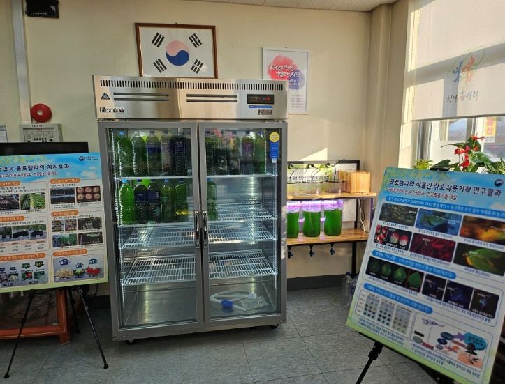 1. 천안시농업기술센터가 클로렐라를 배양하고 있다.