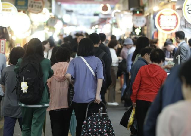 광명새마을전통시장 전경.