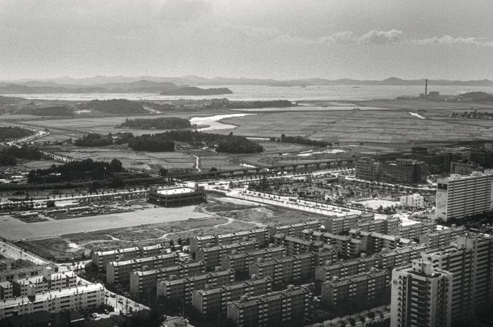 1992년 노적봉 정상에서 바라본 안산 고잔뜰의 옛 모습