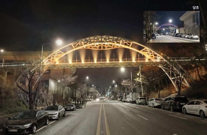 천공원 야간경관 개선사업 선정 보도육교